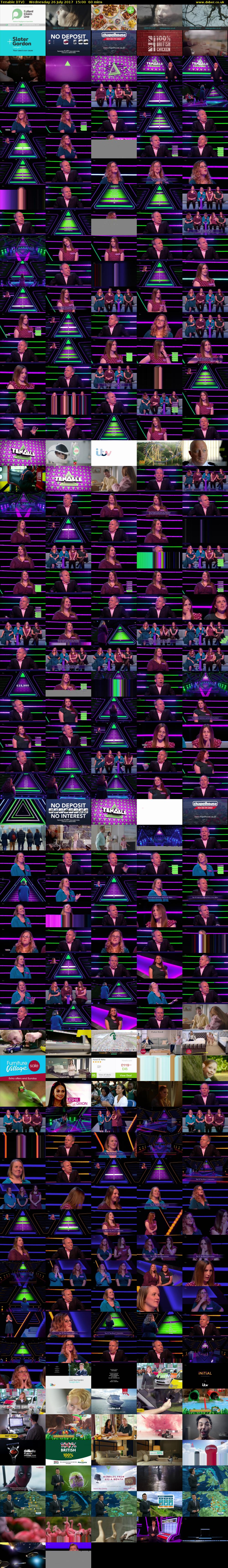 Tenable (ITV) Wednesday 26 July 2017 15:00 - 16:00