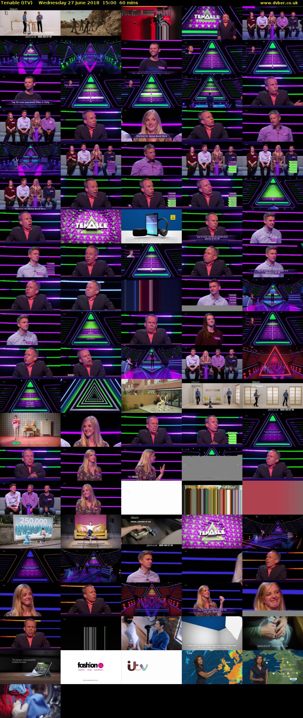 Tenable (ITV) Wednesday 27 June 2018 15:00 - 16:00