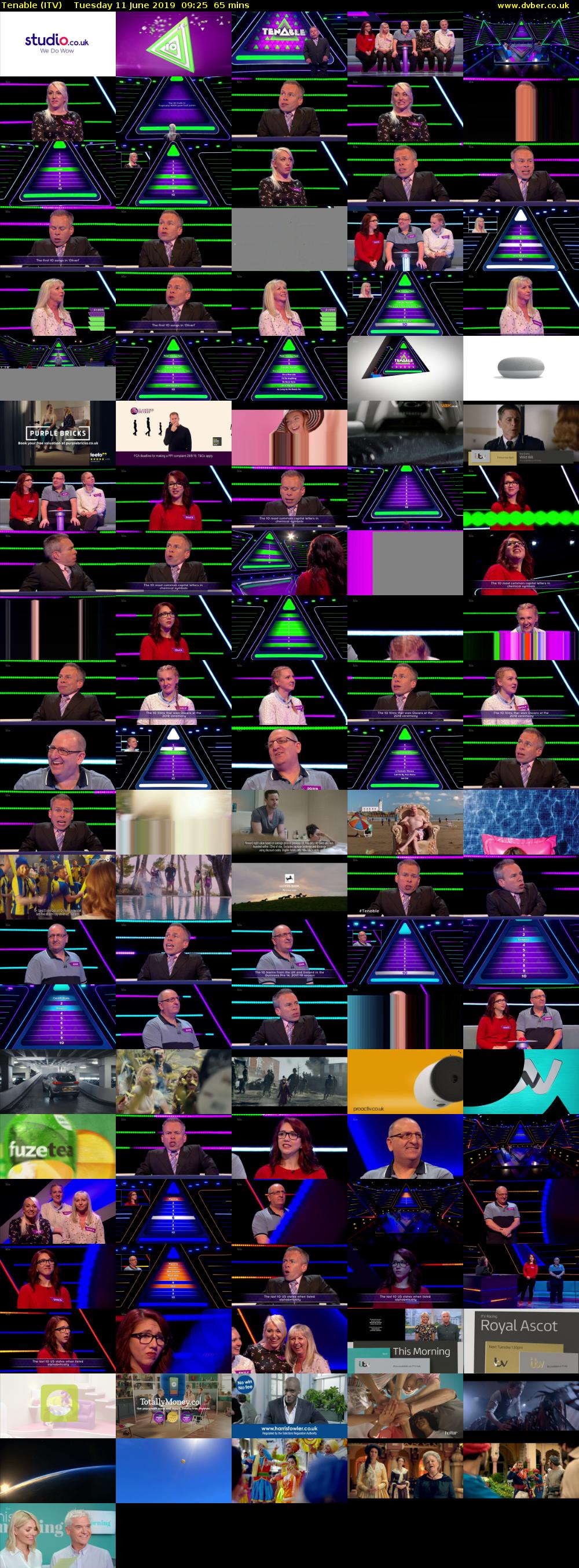 Tenable (ITV) Tuesday 11 June 2019 09:25 - 10:30