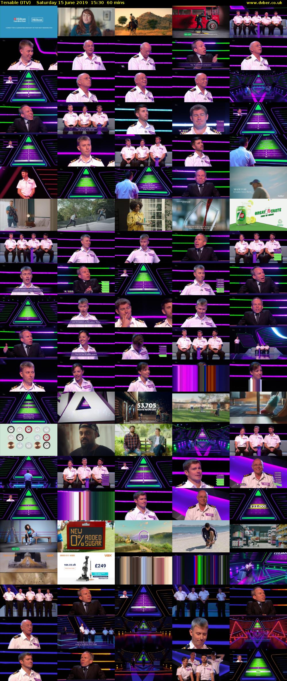 Tenable (ITV) Saturday 15 June 2019 15:30 - 16:30