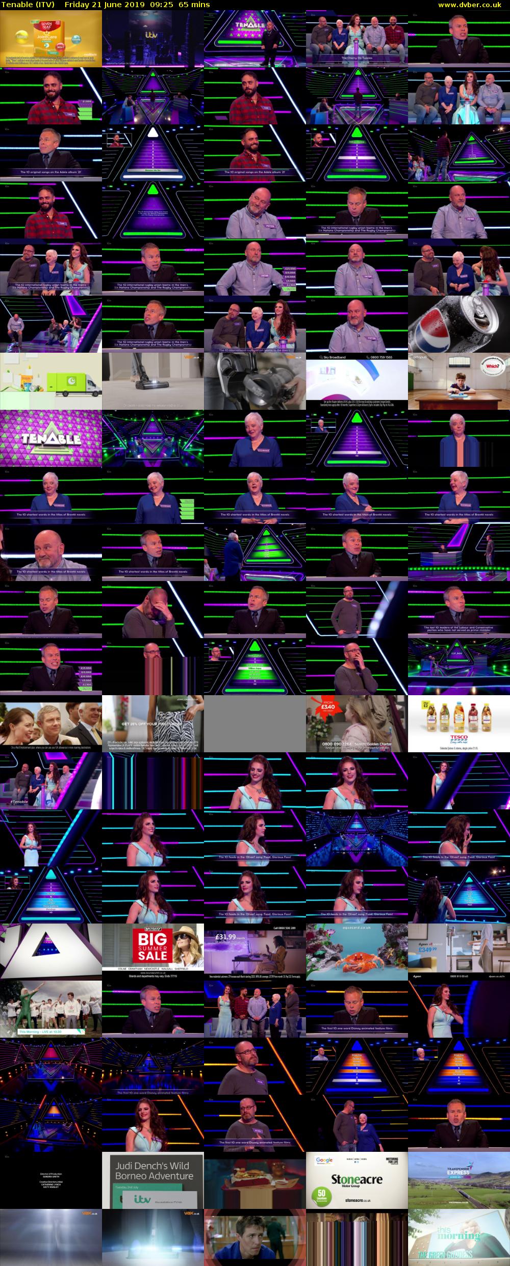 Tenable (ITV) Friday 21 June 2019 09:25 - 10:30