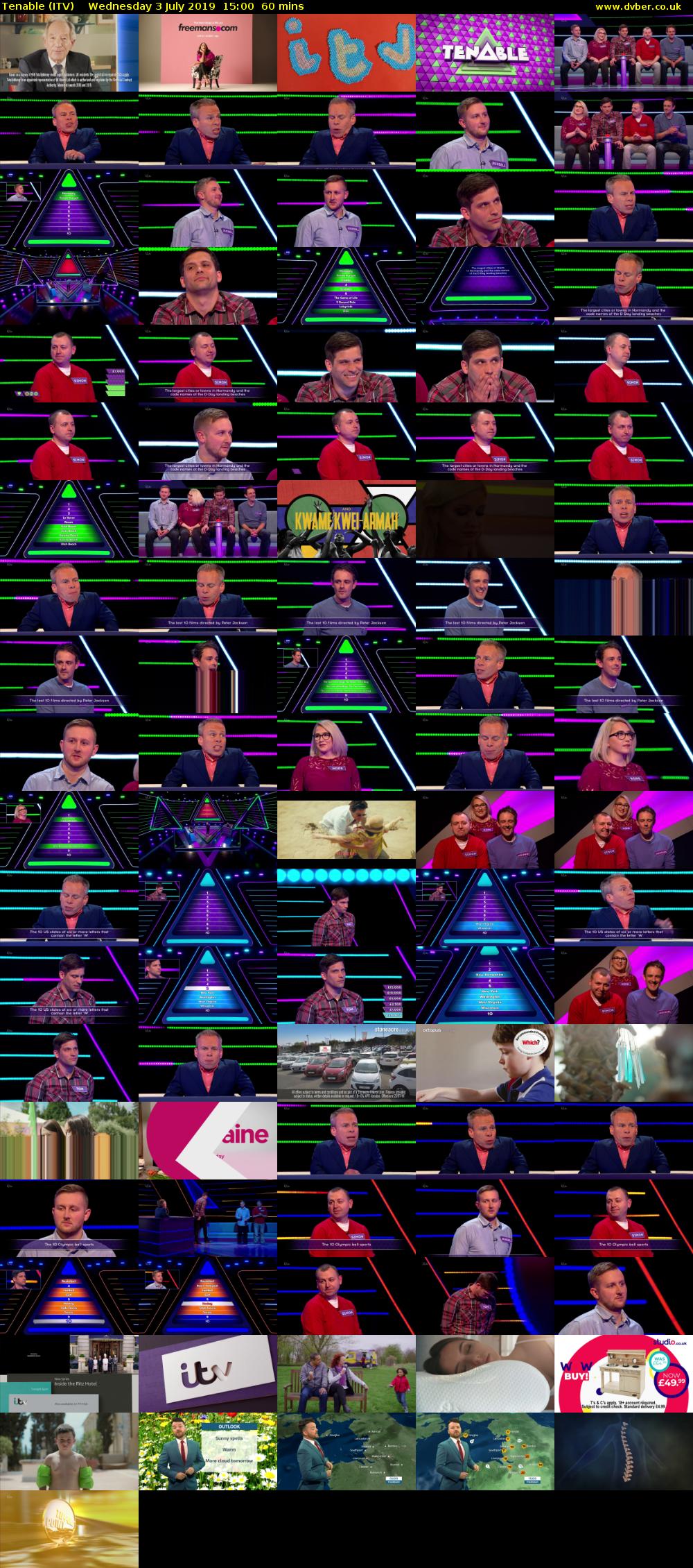 Tenable (ITV) Wednesday 3 July 2019 15:00 - 16:00