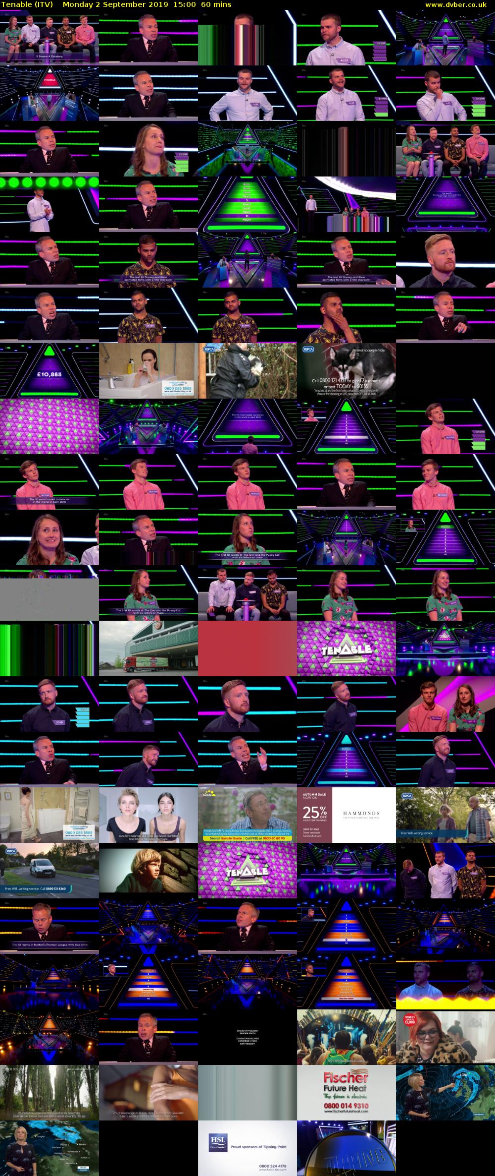Tenable (ITV) Monday 2 September 2019 15:00 - 16:00