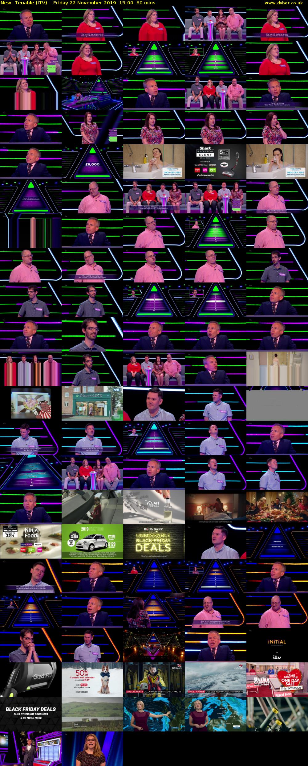 Tenable (ITV) Friday 22 November 2019 15:00 - 16:00
