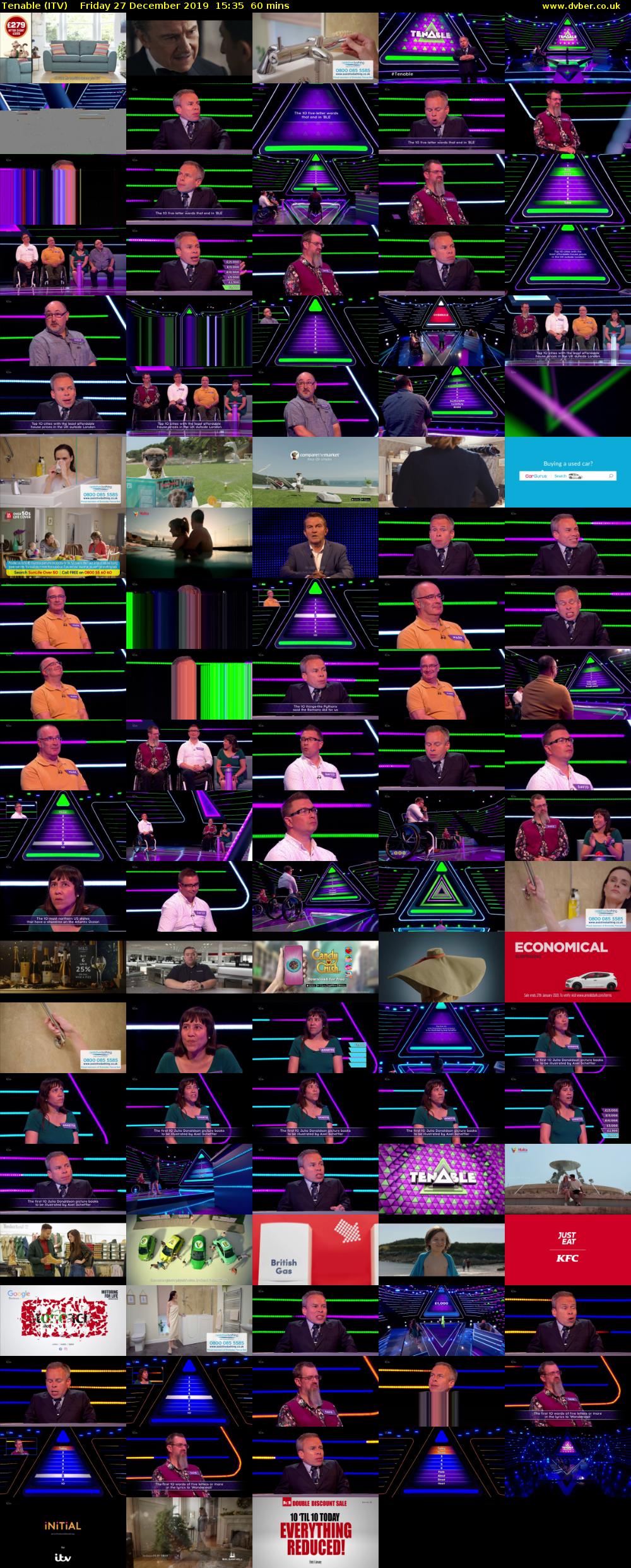 Tenable (ITV) Friday 27 December 2019 15:35 - 16:35