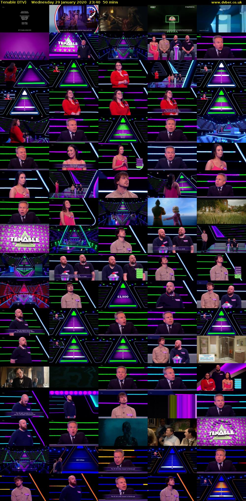 Tenable (ITV) Wednesday 29 January 2020 23:40 - 00:30