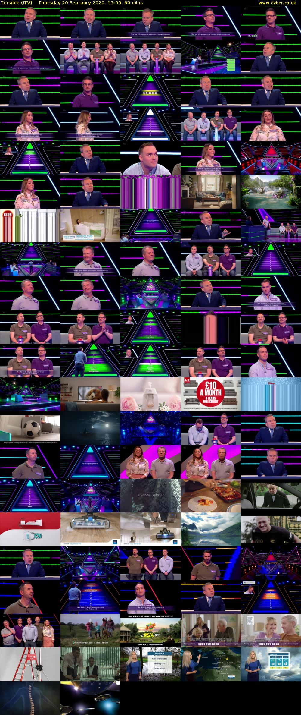 Tenable (ITV) Thursday 20 February 2020 15:00 - 16:00