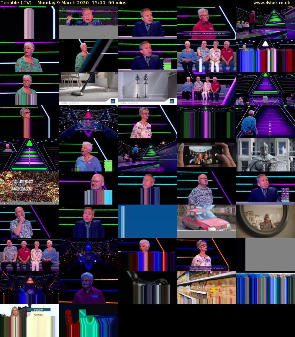 Tenable (ITV) Monday 9 March 2020 15:00 - 16:00