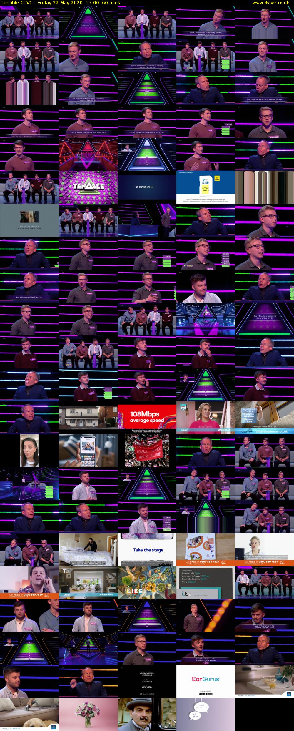 Tenable (ITV) Friday 22 May 2020 15:00 - 16:00