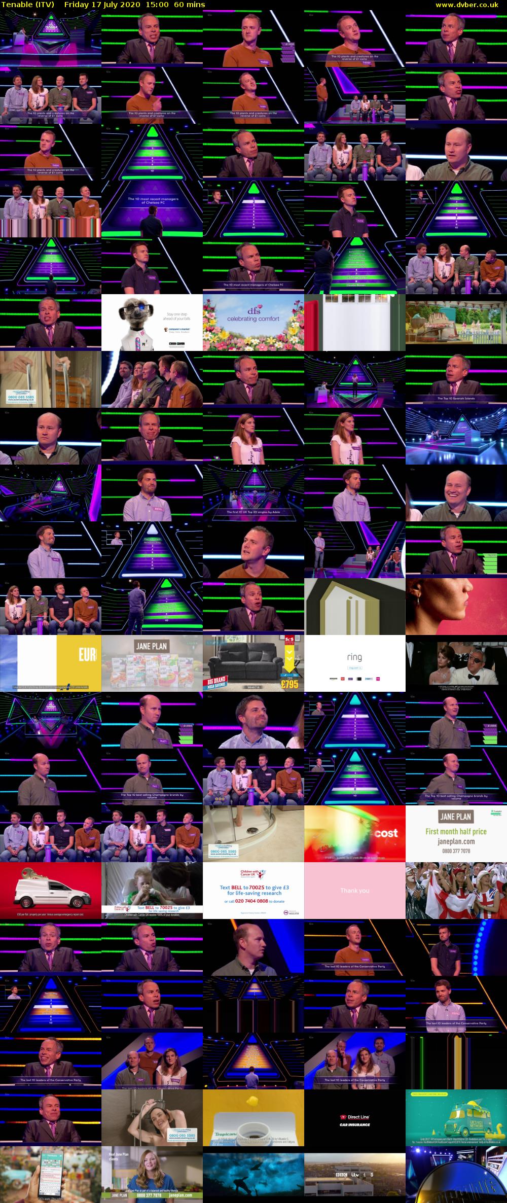 Tenable (ITV) Friday 17 July 2020 15:00 - 16:00