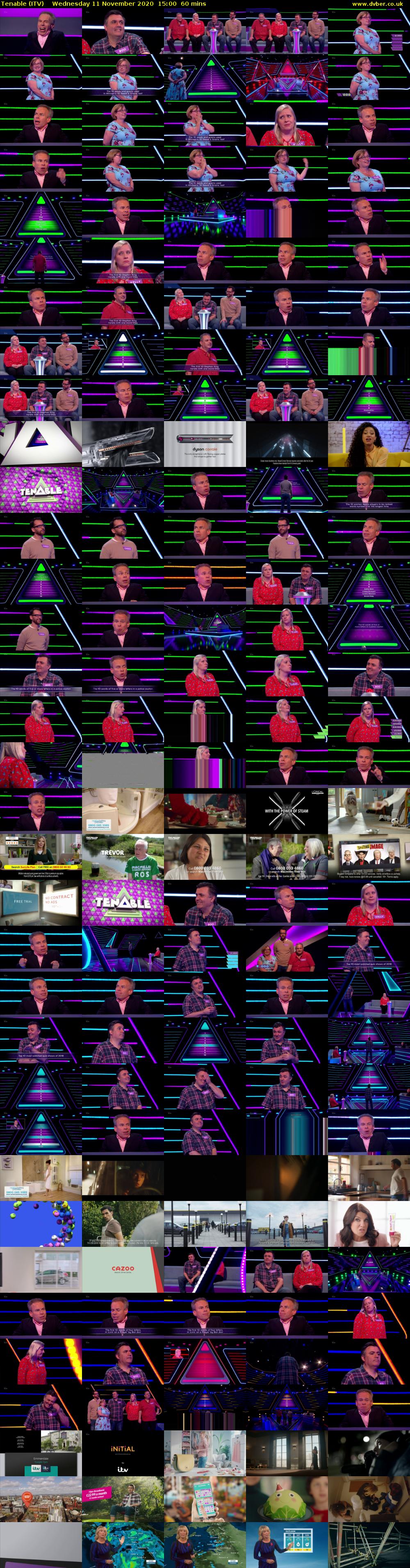 Tenable (ITV) Wednesday 11 November 2020 15:00 - 16:00