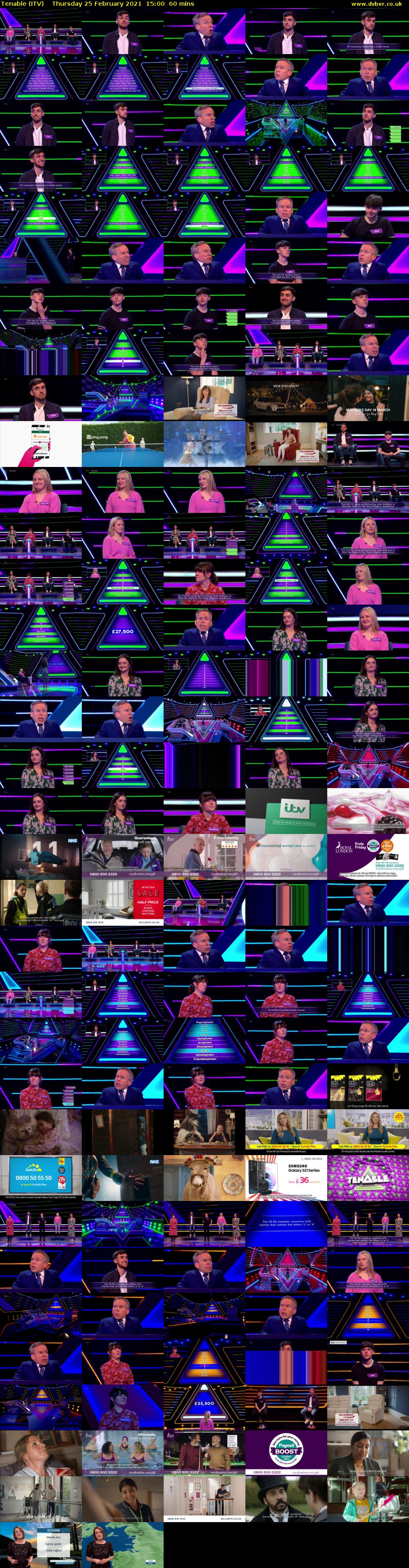 Tenable (ITV) Thursday 25 February 2021 15:00 - 16:00