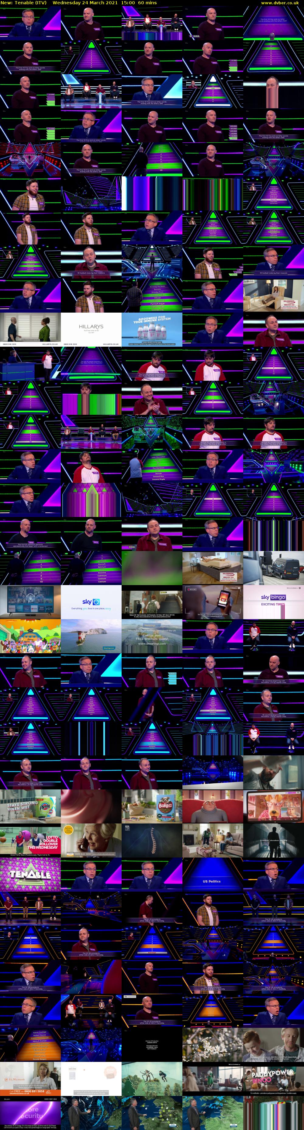 Tenable (ITV) Wednesday 24 March 2021 15:00 - 16:00