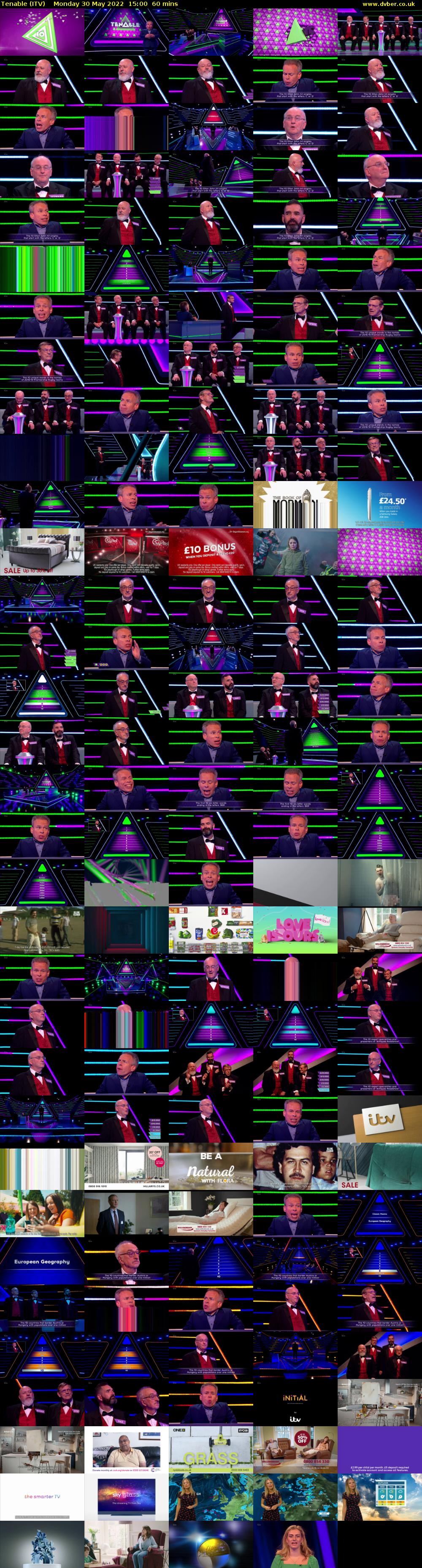 Tenable (ITV) Monday 30 May 2022 15:00 - 16:00