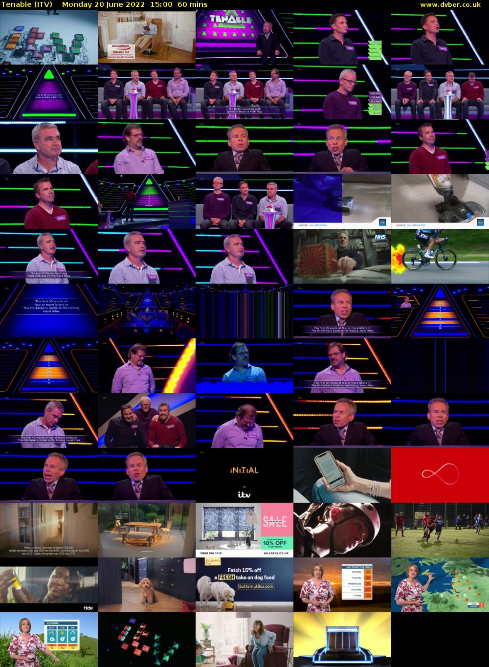 Tenable (ITV) Monday 20 June 2022 15:00 - 16:00