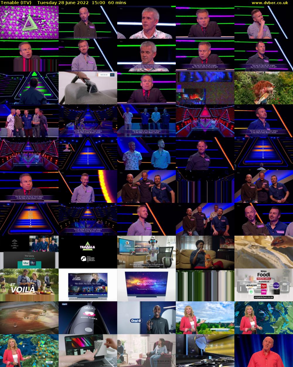 Tenable (ITV) Tuesday 28 June 2022 15:00 - 16:00