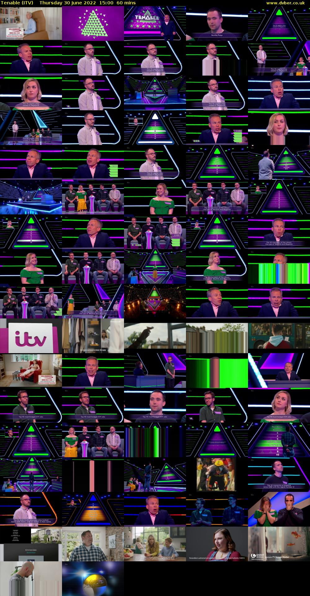 Tenable (ITV) Thursday 30 June 2022 15:00 - 16:00