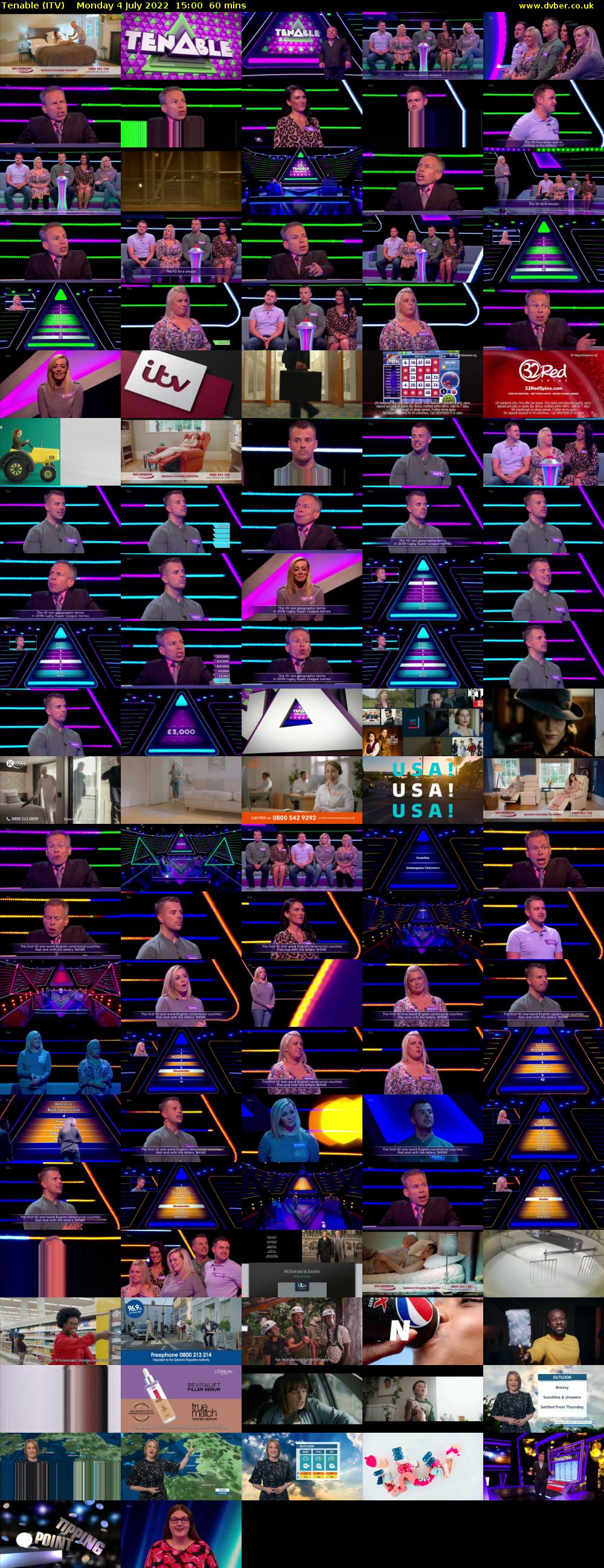Tenable (ITV) Monday 4 July 2022 15:00 - 16:00