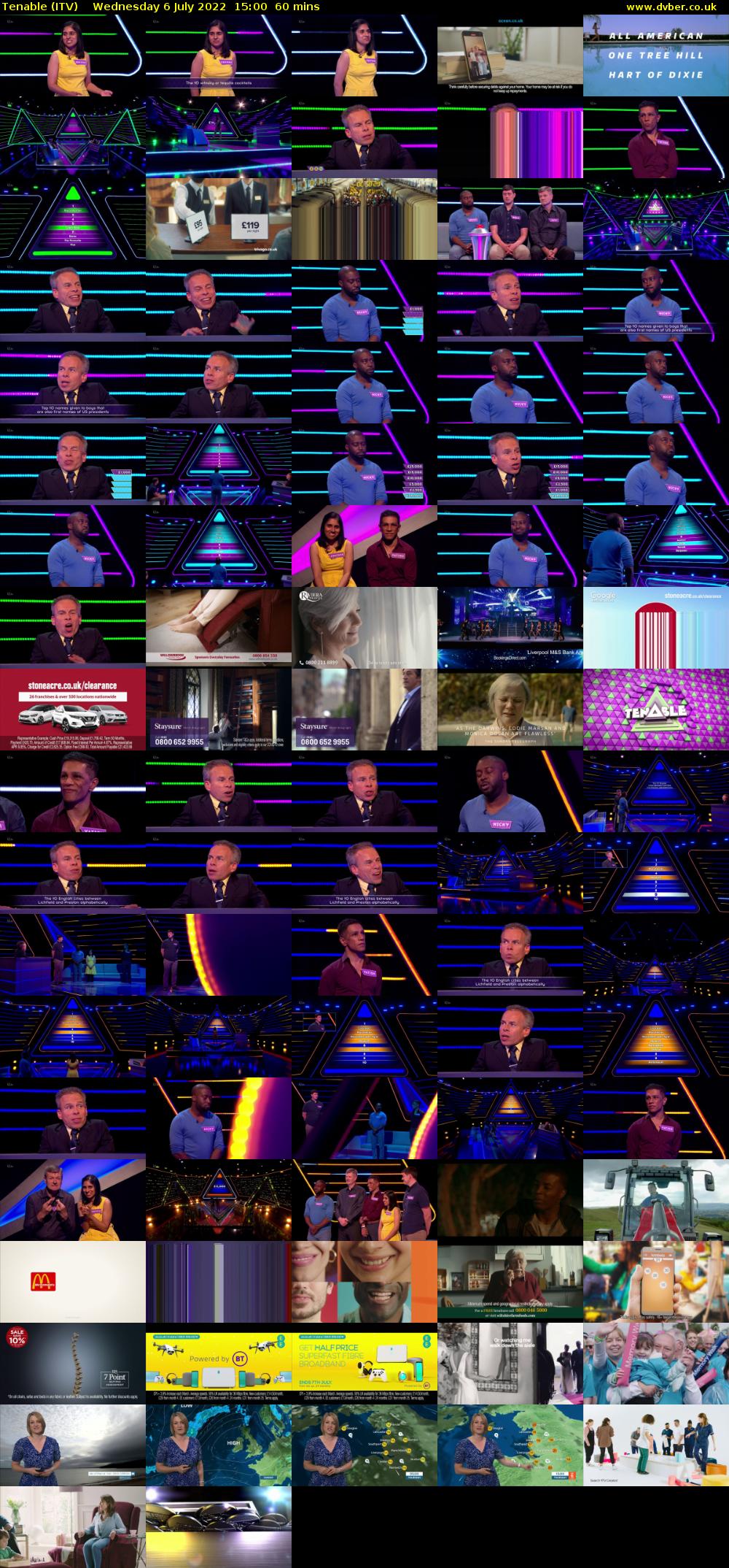 Tenable (ITV) Wednesday 6 July 2022 15:00 - 16:00