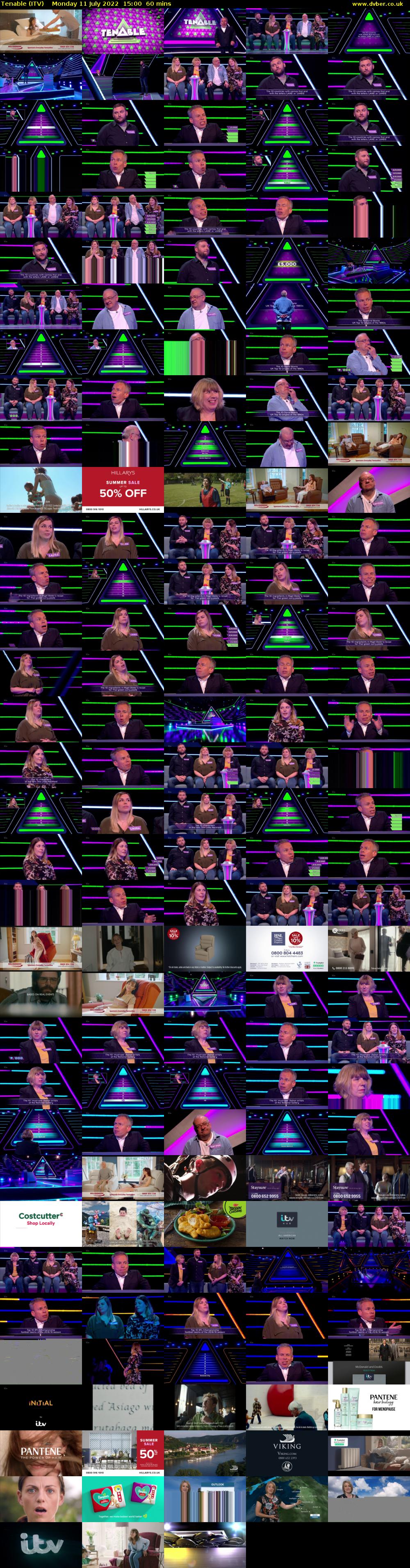Tenable (ITV) Monday 11 July 2022 15:00 - 16:00