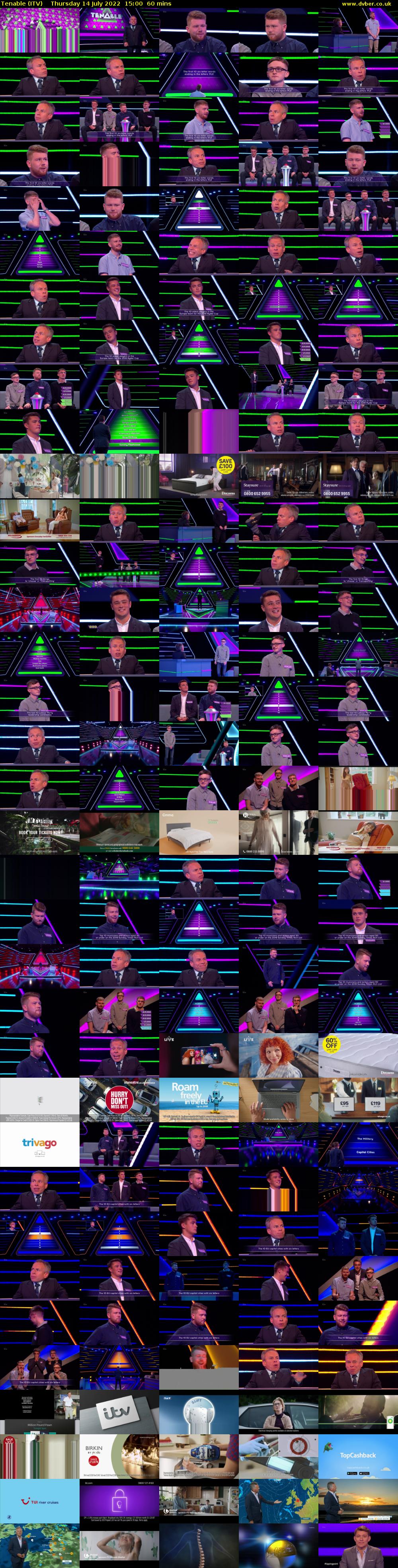 Tenable (ITV) Thursday 14 July 2022 15:00 - 16:00