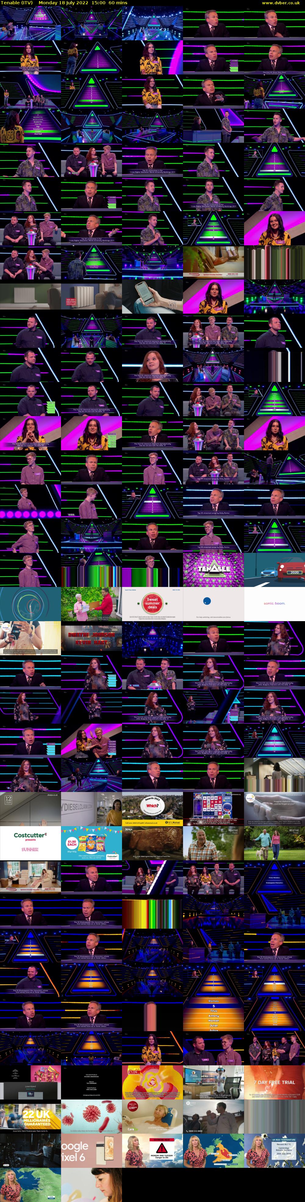 Tenable (ITV) Monday 18 July 2022 15:00 - 16:00
