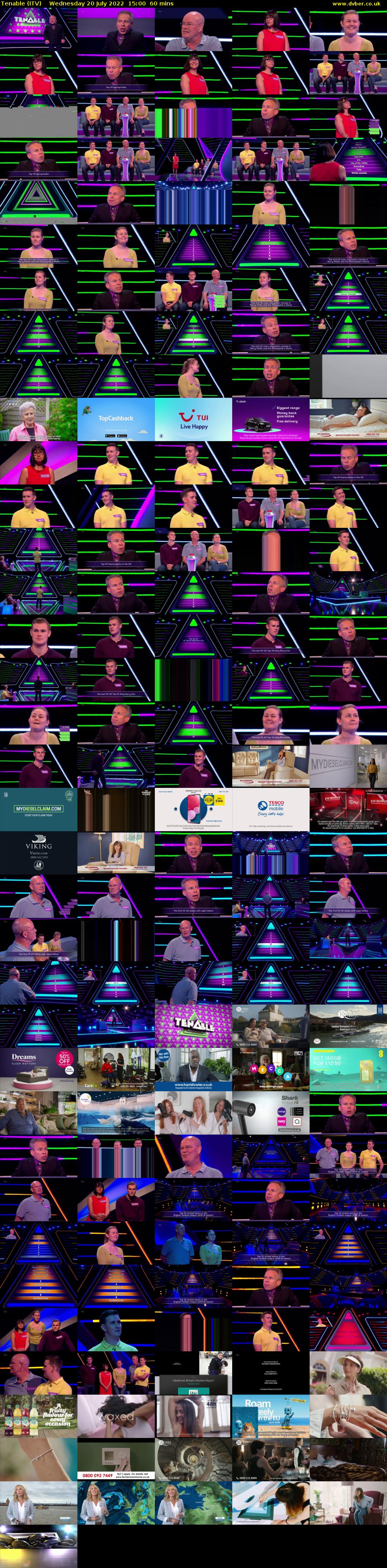 Tenable (ITV) Wednesday 20 July 2022 15:00 - 16:00