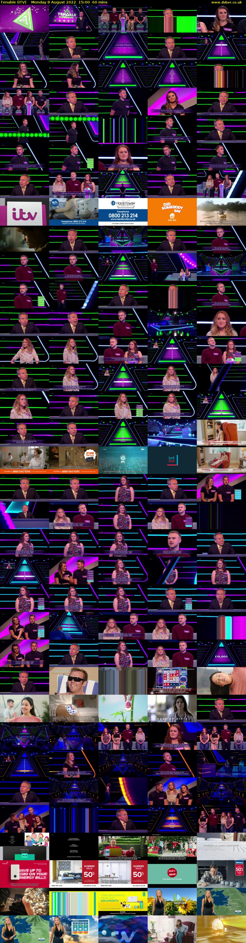 Tenable (ITV) Monday 8 August 2022 15:00 - 16:00