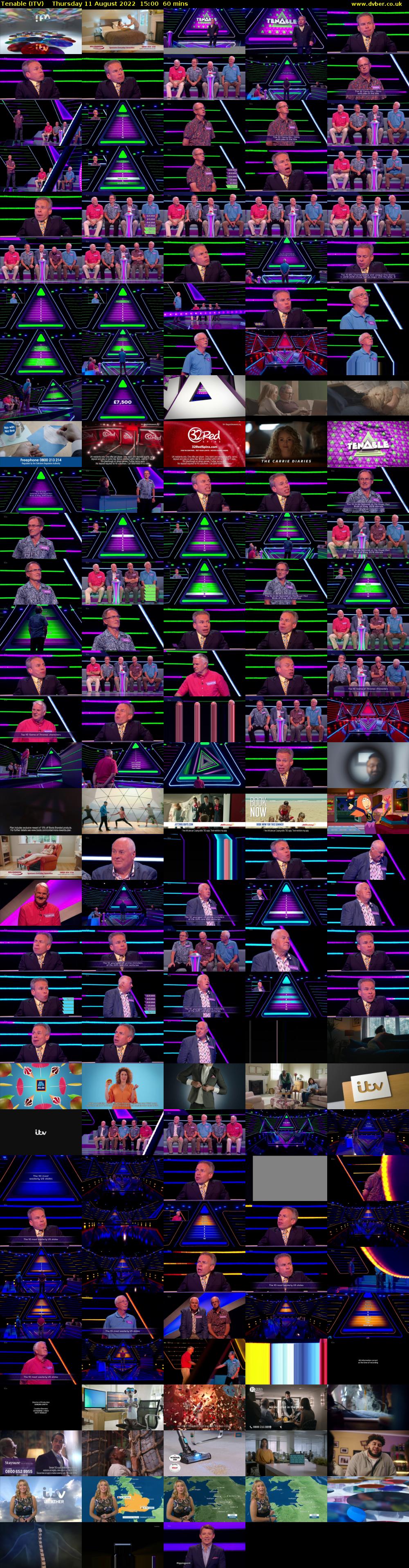 Tenable (ITV) Thursday 11 August 2022 15:00 - 16:00