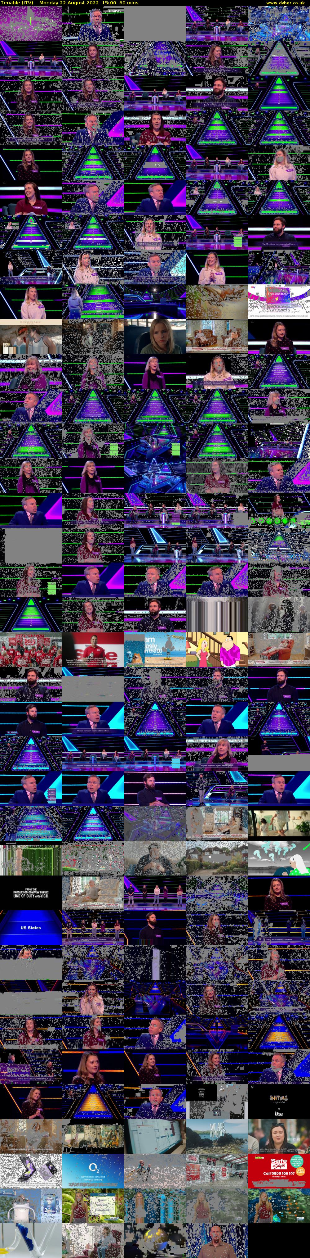Tenable (ITV) Monday 22 August 2022 15:00 - 16:00