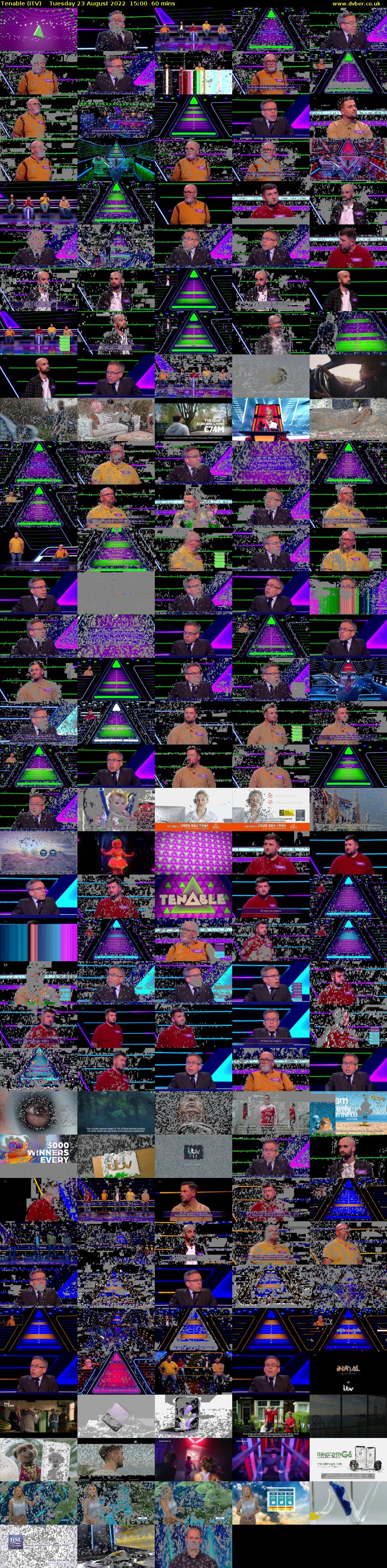 Tenable (ITV) Tuesday 23 August 2022 15:00 - 16:00