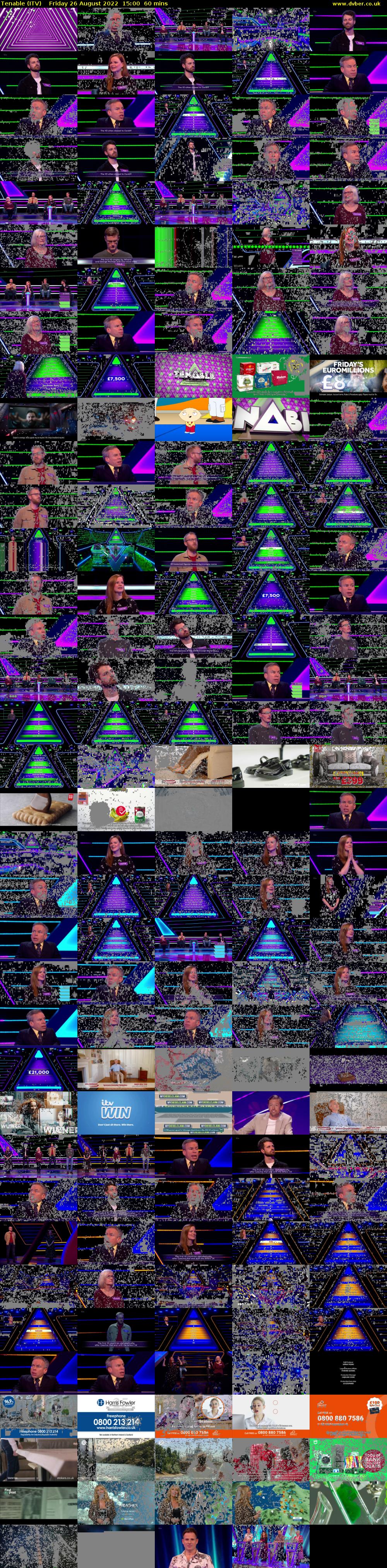 Tenable (ITV) Friday 26 August 2022 15:00 - 16:00