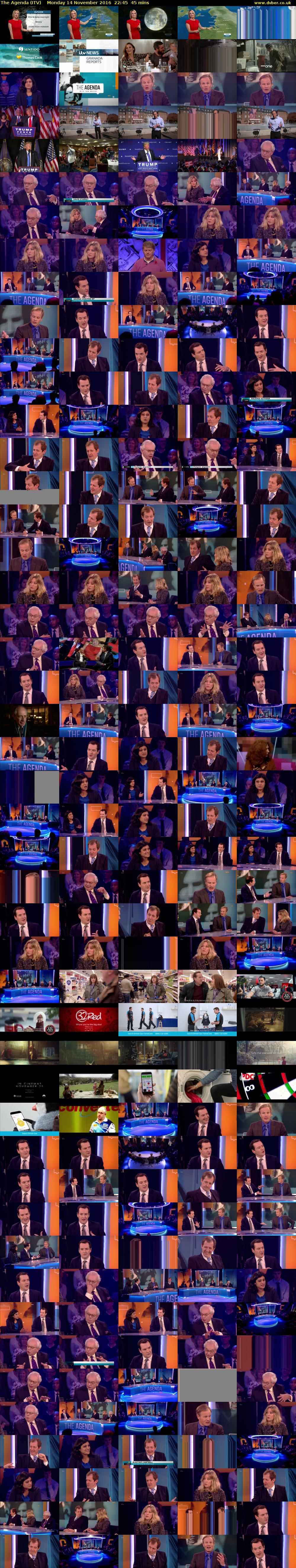 The Agenda (ITV) Monday 14 November 2016 22:45 - 23:30