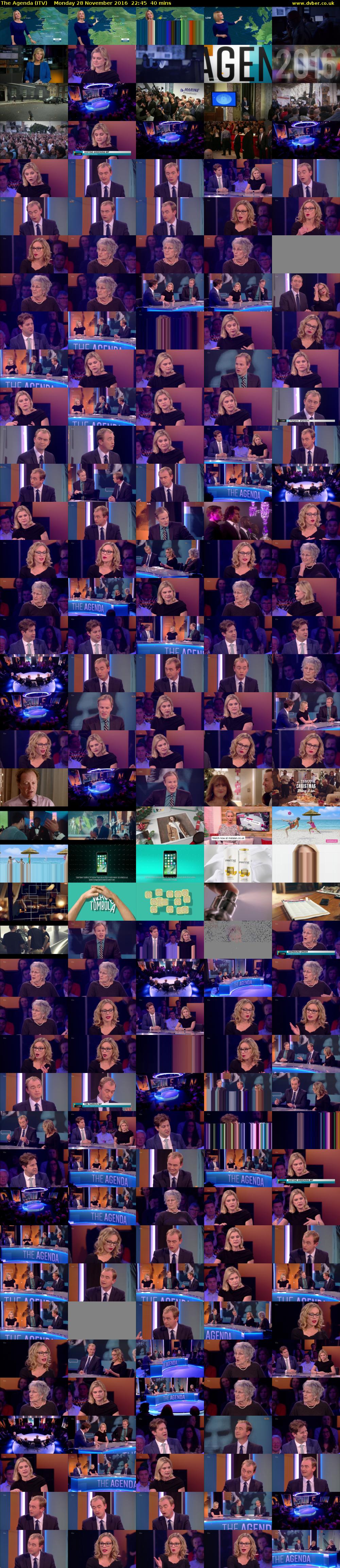 The Agenda (ITV) Monday 28 November 2016 22:45 - 23:25