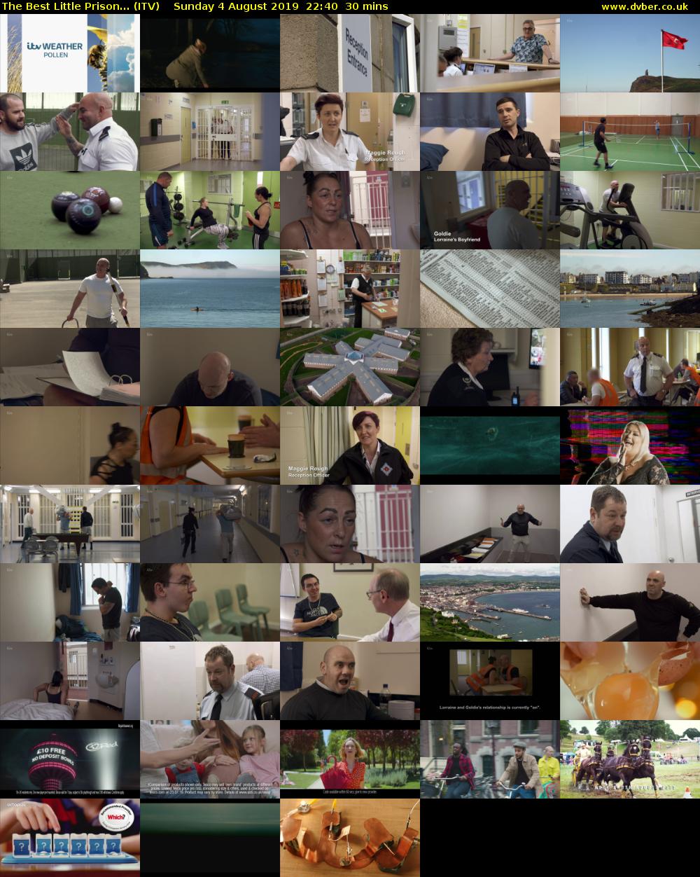 The Best Little Prison... (ITV) Sunday 4 August 2019 22:40 - 23:10