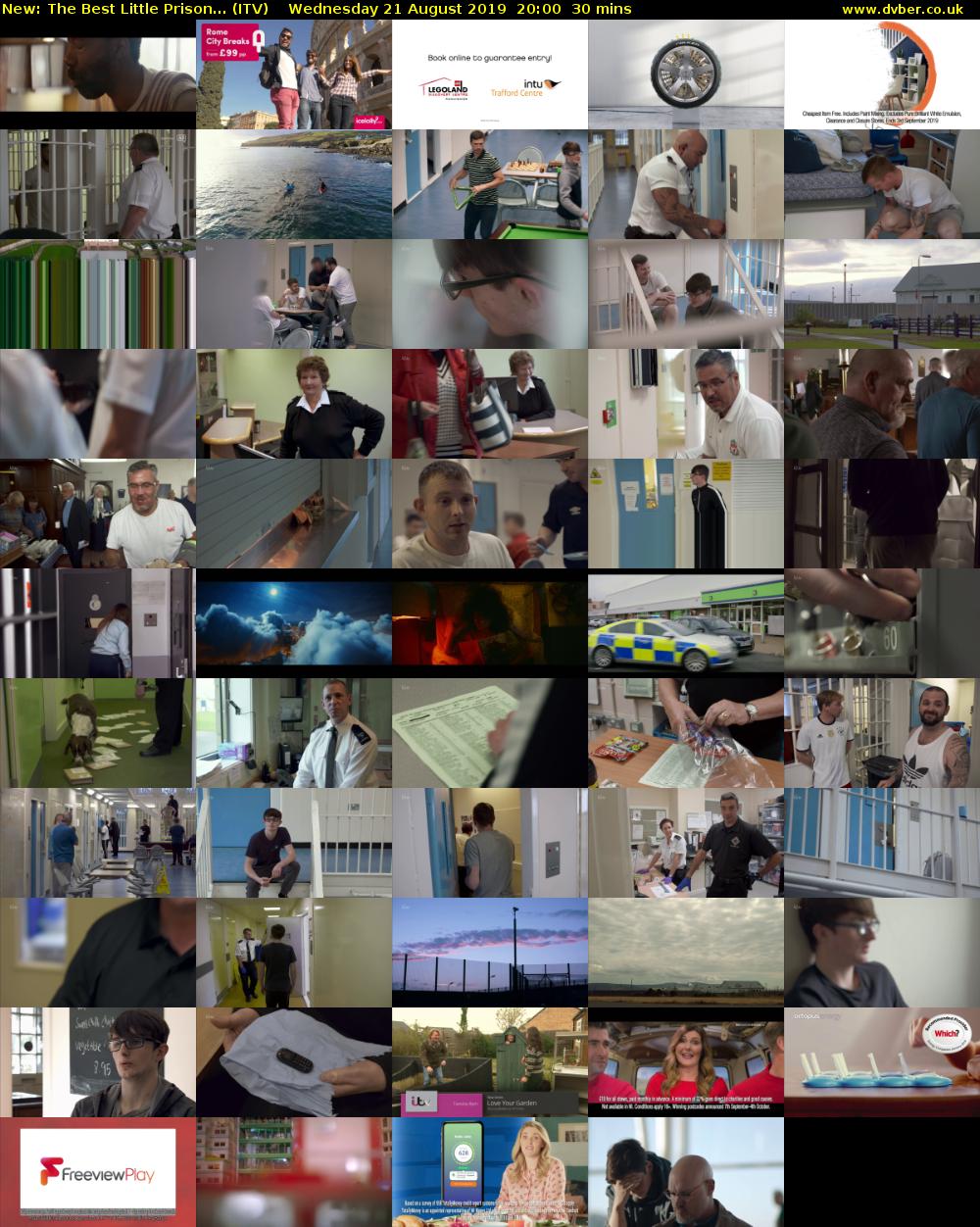 The Best Little Prison... (ITV) Wednesday 21 August 2019 20:00 - 20:30