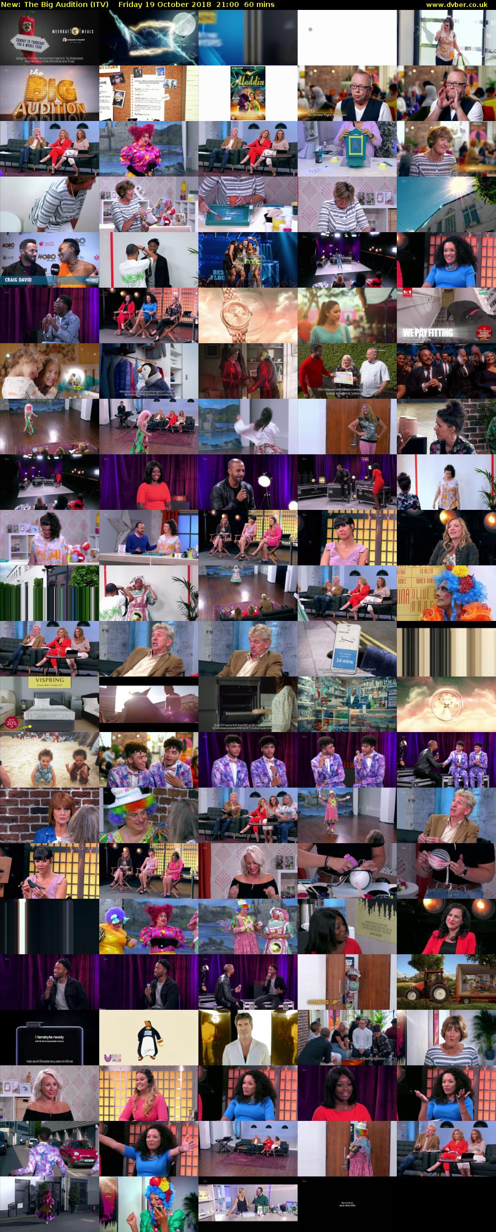 The Big Audition (ITV) Friday 19 October 2018 21:00 - 22:00