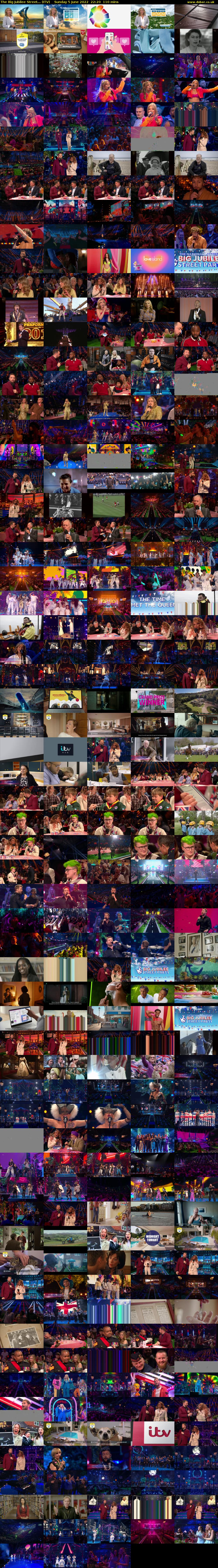 The Big Jubilee Street... (ITV) Sunday 5 June 2022 22:20 - 00:10