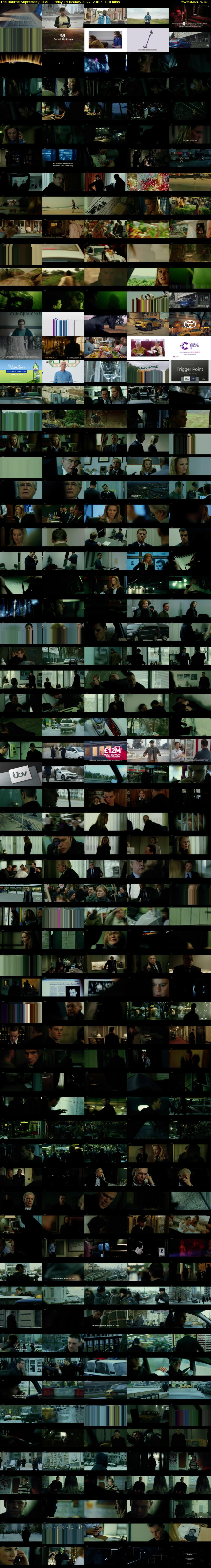 The Bourne Supremacy (ITV) Friday 14 January 2022 23:05 - 00:55