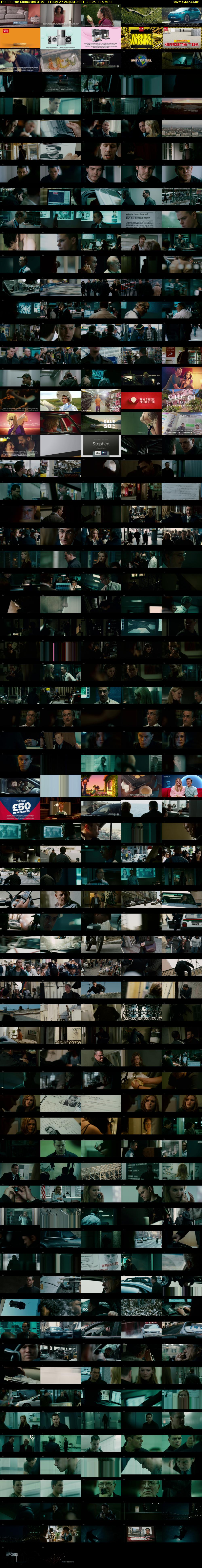 The Bourne Ultimatum (ITV) Friday 27 August 2021 23:05 - 01:00