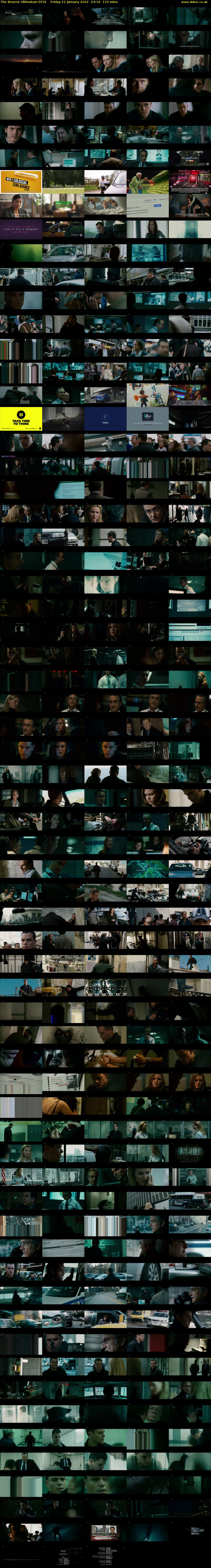 The Bourne Ultimatum (ITV) Friday 21 January 2022 23:10 - 01:00