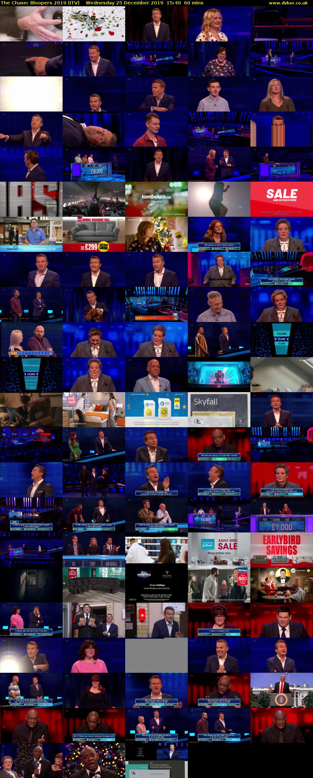 The Chase: Bloopers 2019 (ITV) Wednesday 25 December 2019 15:40 - 16:40