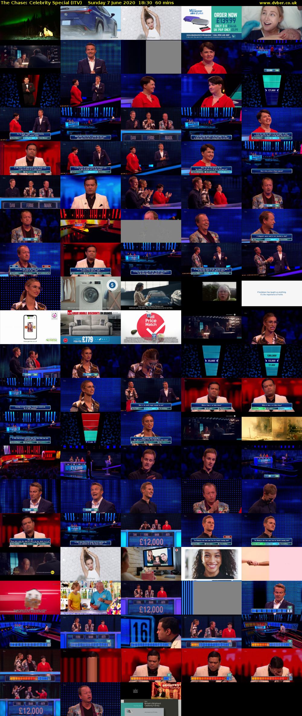 The Chase: Celebrity Special (ITV) Sunday 7 June 2020 18:30 - 19:30