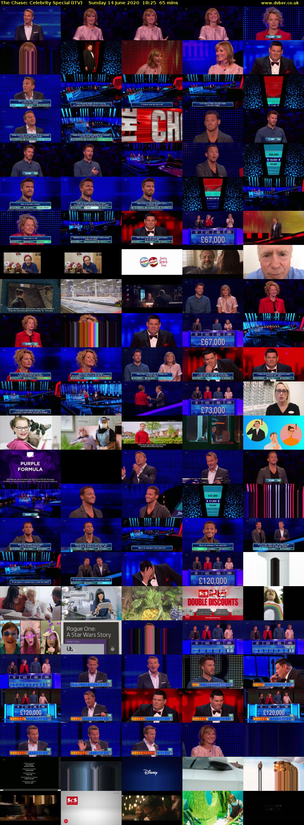 The Chase: Celebrity Special (ITV) Sunday 14 June 2020 18:25 - 19:30