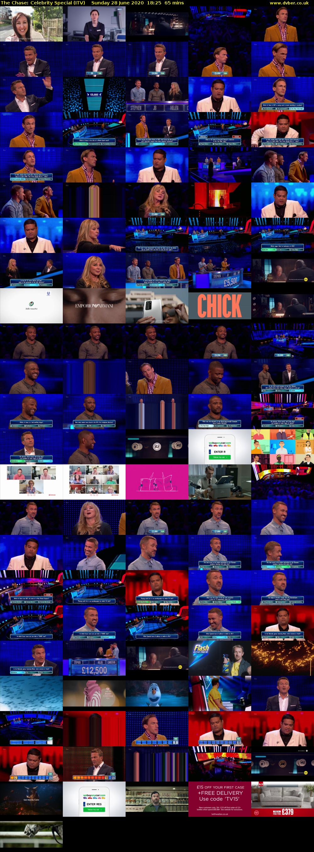 The Chase: Celebrity Special (ITV) Sunday 28 June 2020 18:25 - 19:30