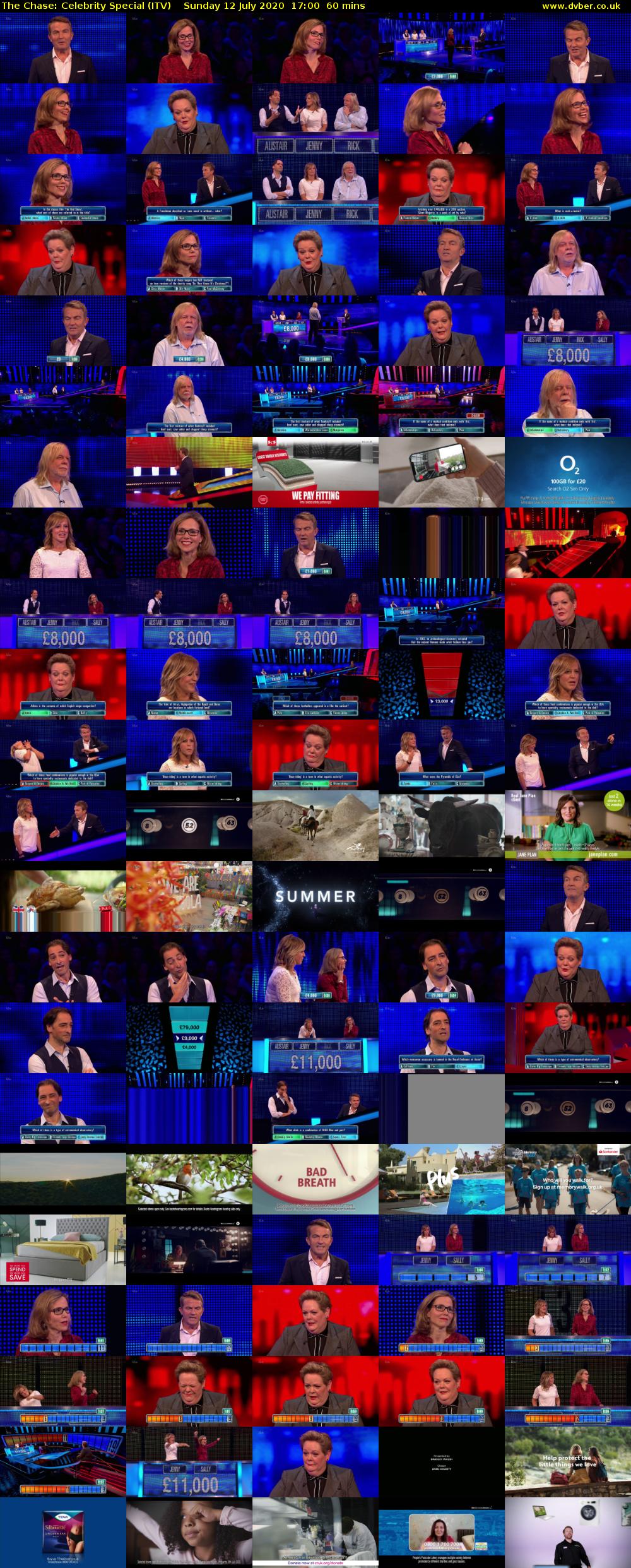 The Chase: Celebrity Special (ITV) Sunday 12 July 2020 17:00 - 18:00
