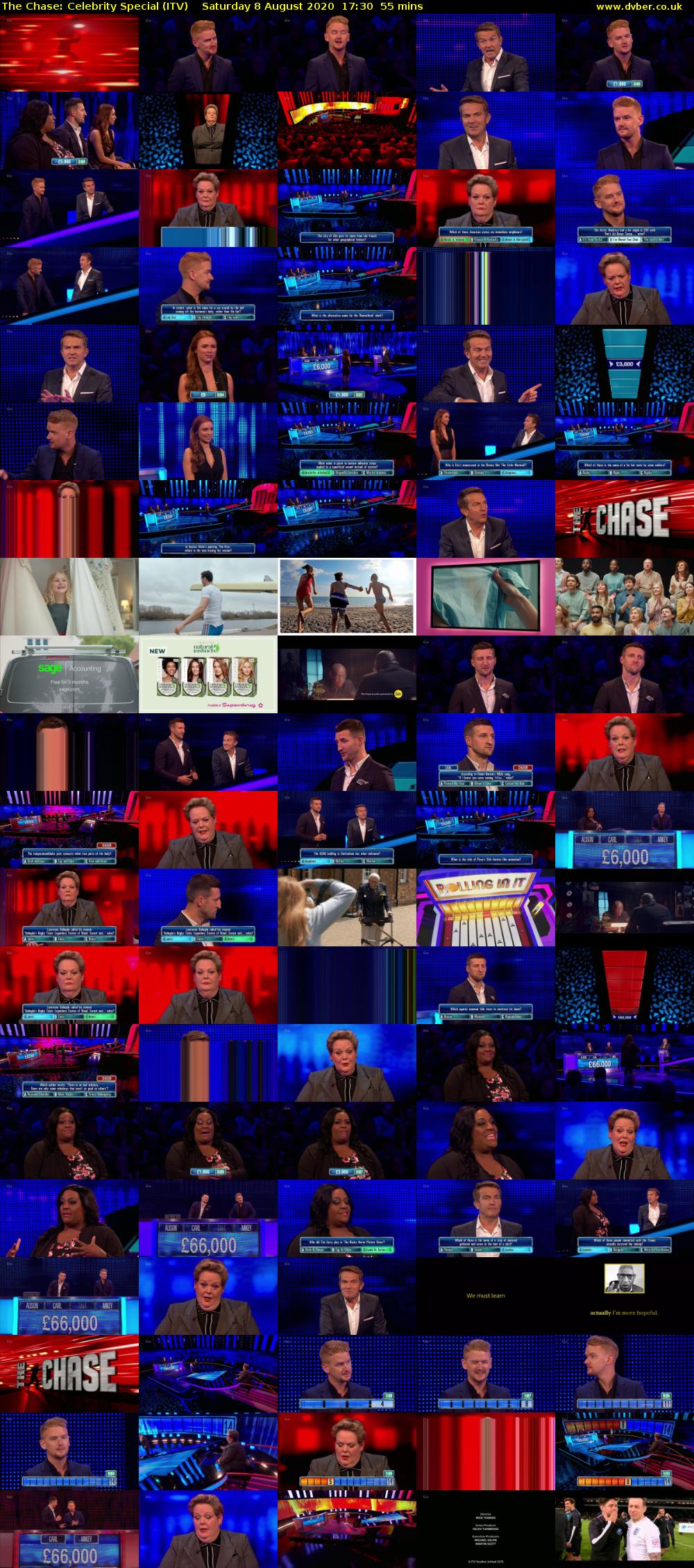The Chase: Celebrity Special (ITV) Saturday 8 August 2020 17:30 - 18:25