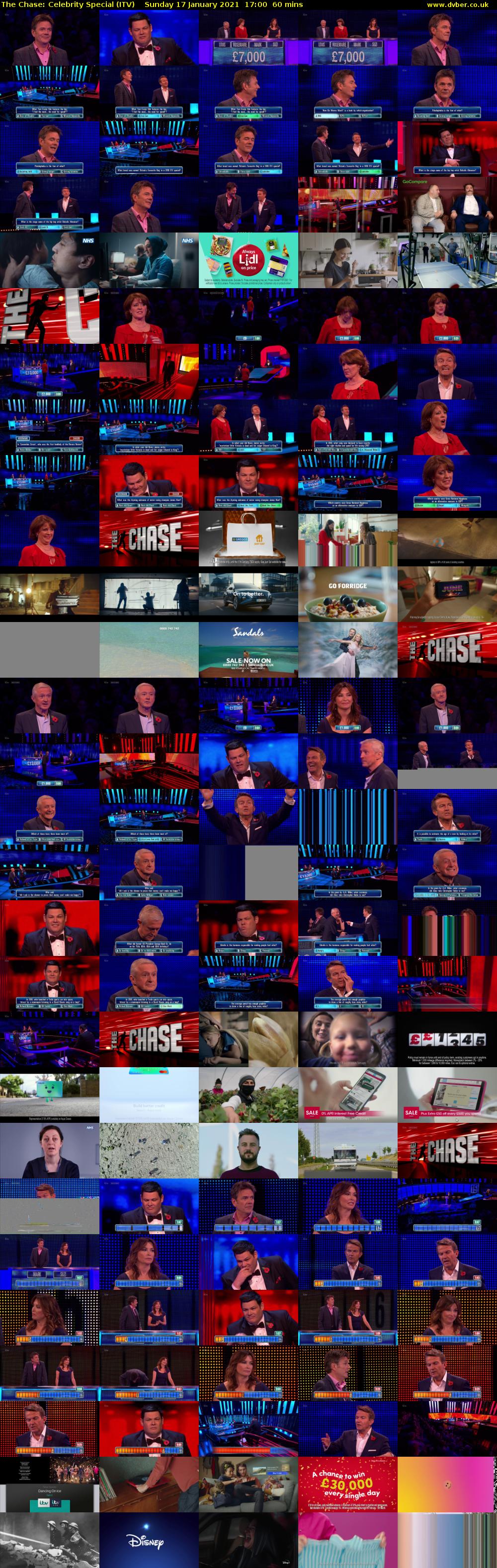The Chase: Celebrity Special (ITV) Sunday 17 January 2021 17:00 - 18:00