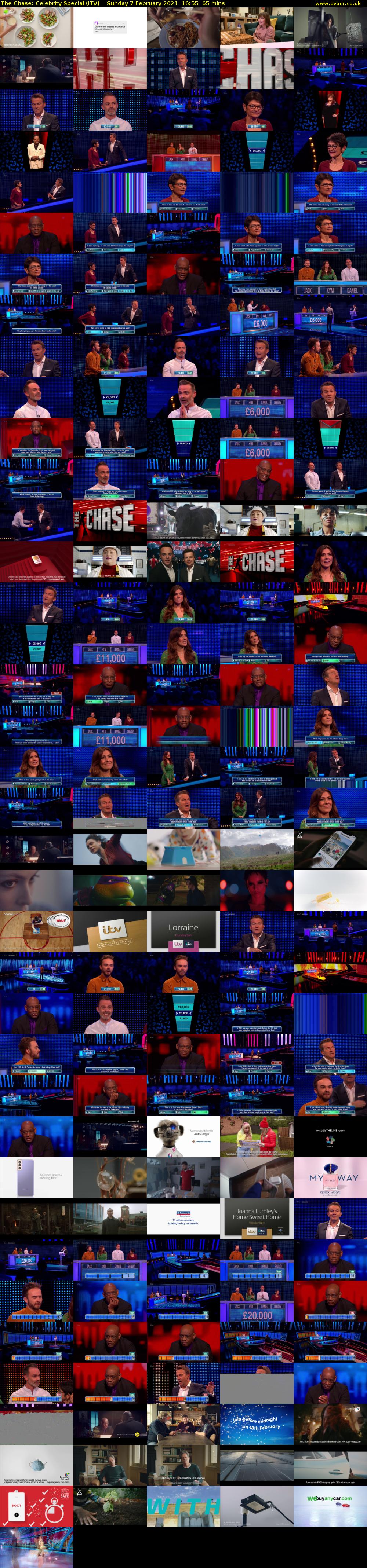 The Chase: Celebrity Special (ITV) Sunday 7 February 2021 16:55 - 18:00