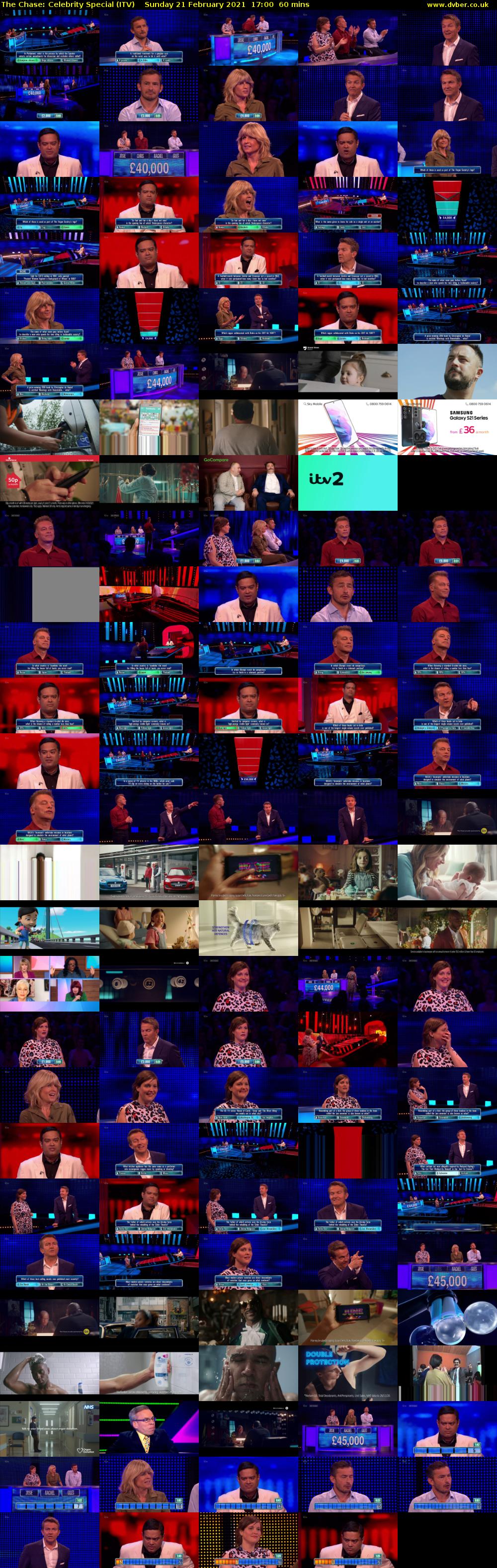 The Chase: Celebrity Special (ITV) Sunday 21 February 2021 17:00 - 18:00